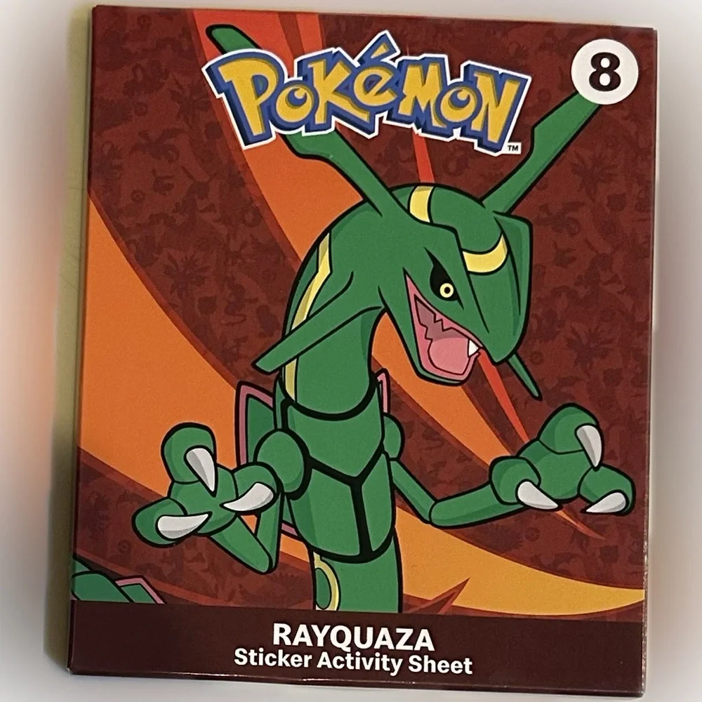 POKÉMON RAYQUAZA 2025 MCDONALDS #8 COLLECTIBLE w/ CARDS SEALED STICKER ACTIVITY